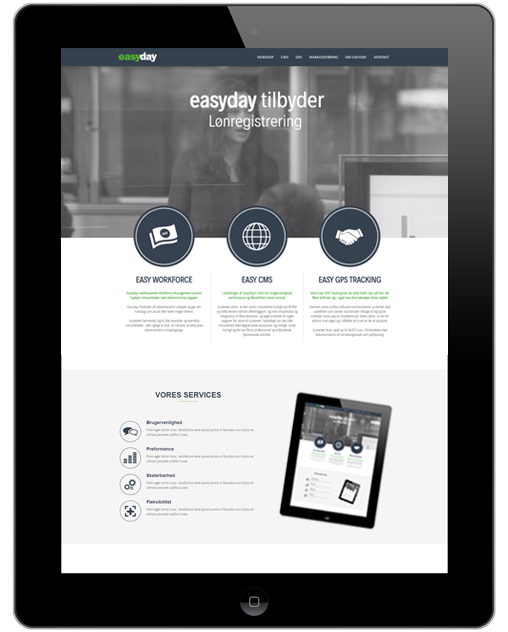 Your Day Made Easy Easyday - easycms screenshot on tablet